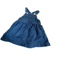 Vintage Overall Blue Jean Jumper Dress