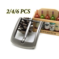 2/4/6pcs 40mm Zinc Alloy Metal Pin Single Belt Buckle Leather Belt Waist Strap