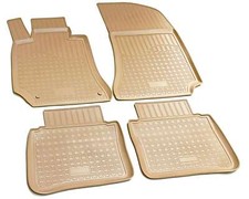 Gummi Fußmatten passend für Mercedes E-Klasse W212, S212 | 2009-2016 | beige