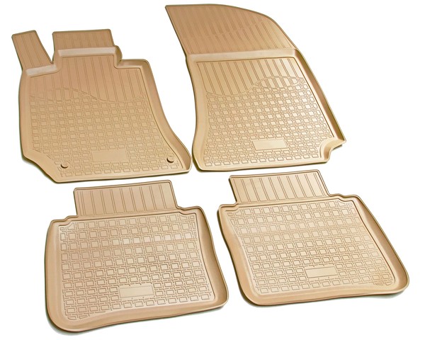 Gummi FußMatten Passend FüR Mercedes E-Klasse W212, S212 | 2009-2016 | Beige-image