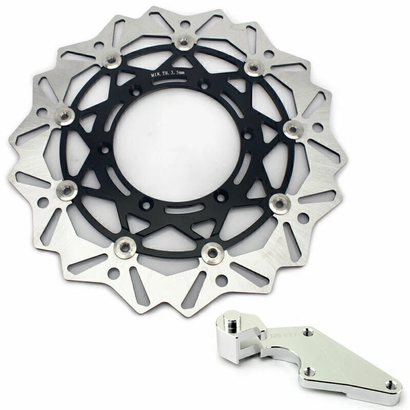 Adaptador de rotor de disco de freno de gran tamaño para Yamaha YZ450F YZ250F YZ125 YZ250 2008-2016 Foto 2 de 4