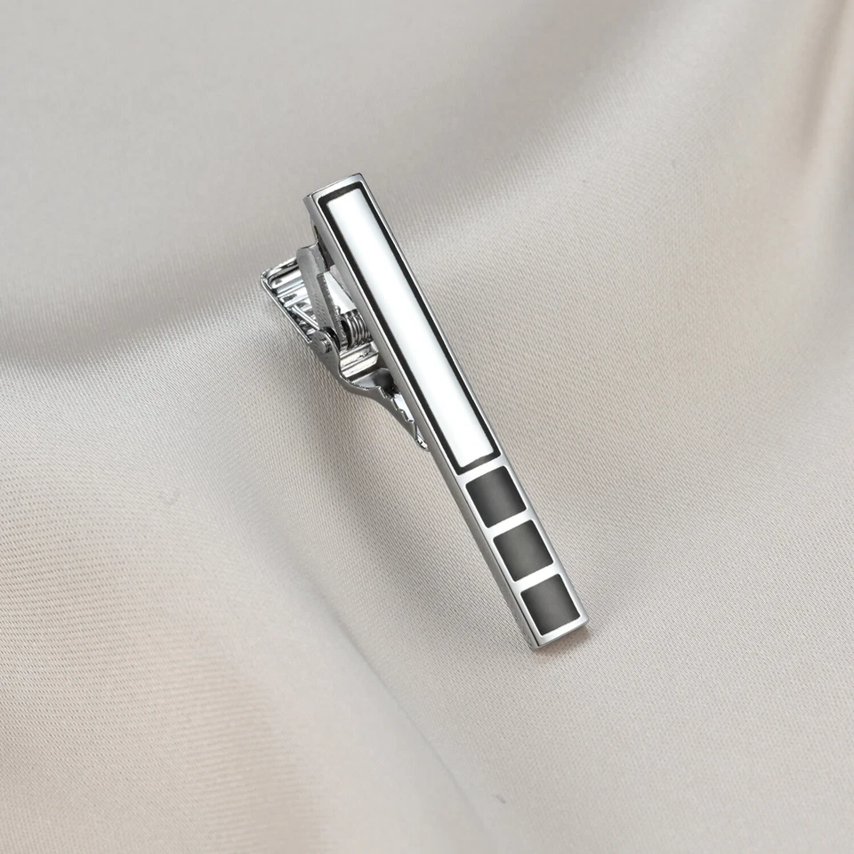 3pcs Black Enamel Tie Clip for Men Casual Mens Tie Bar Set for Son Regular Ties - Image 3 of 4