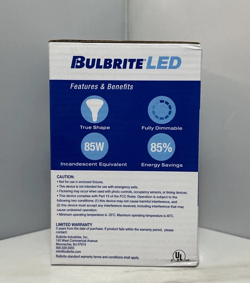 BULBRITE LED Light Bulb 12.5W dimmable item 772840 WARM WHITE - Image 3 of 4