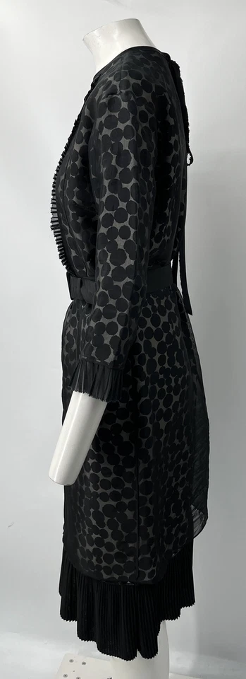 Vestido Marc Jacobs ALTERED/Damaged Resort 18 Manga 3/4 Punto Jacquard Cinturón Talla 6 Foto 4 de 4