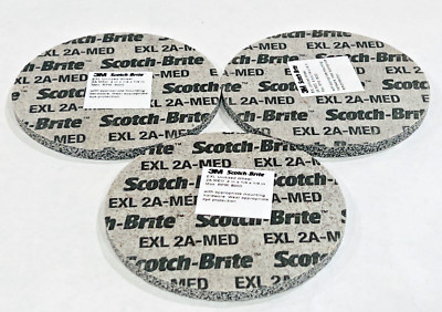 (3) 3M Scotch-Brite  EXL Unitized Wheel 4'' x 1/4 x 1/4'' 2A Medium 24274