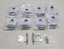 9 Pairs Hickory Hardware Chrome 3/8" Inset Self-Closing Cabinet Hinges P143-26