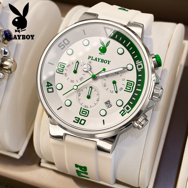 Reloj de cuarzo deportivo multifunción marca Playboy reloj pareja