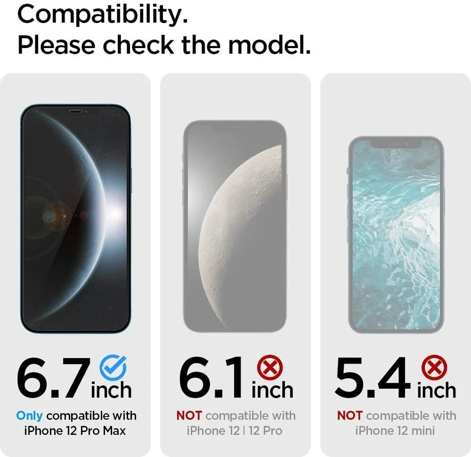 iPhone 12 Pro Max Pro Mini Spigen EZFIT Sensor Protection Screen Protector - Image 3 of 4