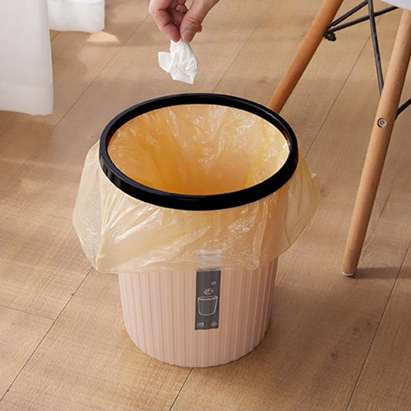 Waste Bin Spacesaving Keep Tidy Bathroom Washing Room Wastebasket