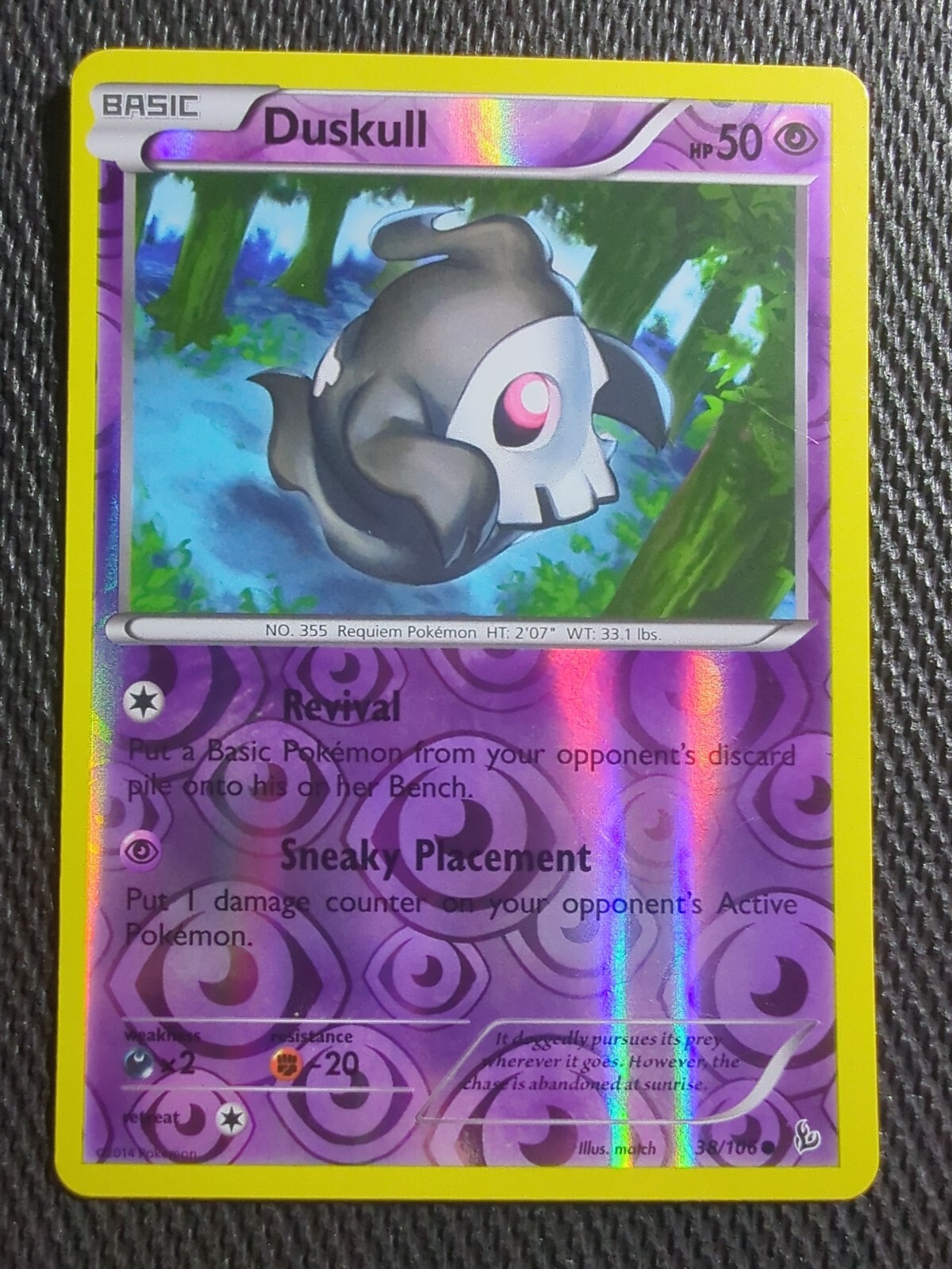 Pokémon TCG Duskull Flashfire 38 Reverse Holo Common NM