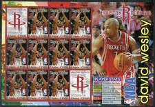 Ghana 2006 - NBA Houston Rockets - David Wesley - Sheet of 12 Stamps - MNH