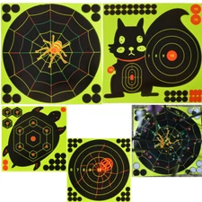 10pcs Splatter Targets Paper Adhesive Archery Sticker 8'' 12'' Practice Shooting