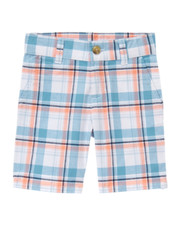NWT Janie and Jack blue/orange plaid shorts boy's 10