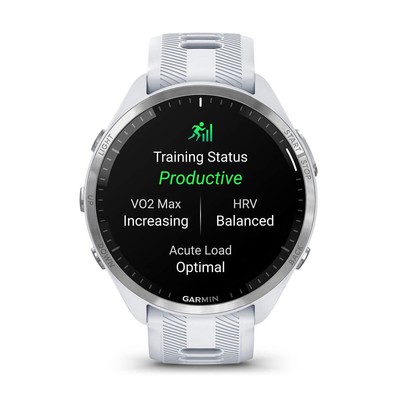 GARMIN Forerunner 965 Whitestone Smartwatch, Whitestone/Powder 