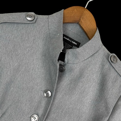 Ainsley & Aidan Blazer Women's Gray Buttons Jacket Office SZ/12p - Picture 6 of 14