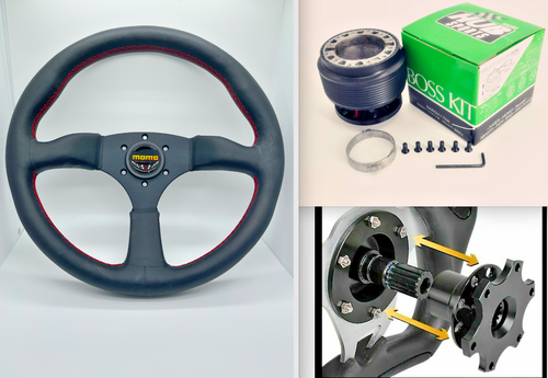Momo Style Steering Wheel Hub Quick Release Combo Kit All 3 Items S00 Nsx Ek Ebay