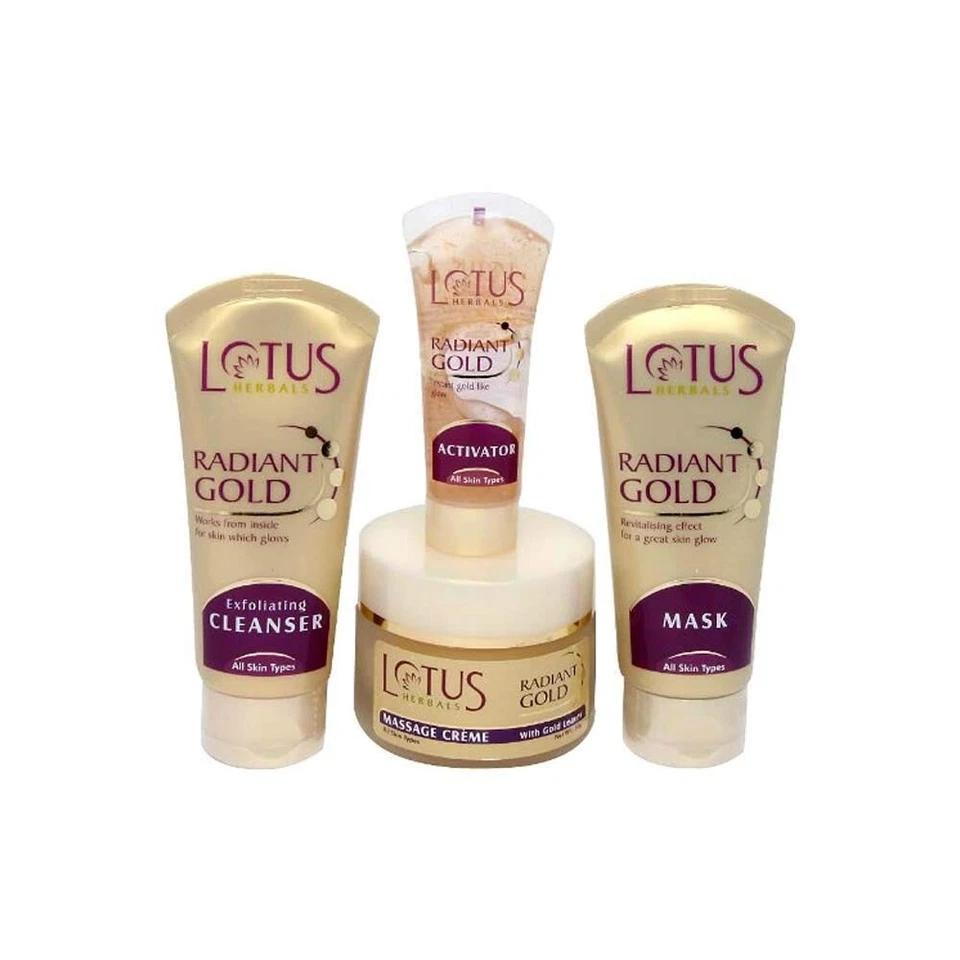 Kit facial Lotus Herbals Radiant Gold 170 g Foto 2 de 3