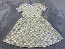 NEW Disney Her Universe Dress Medium Green Purple Minnie Mouse Icon Checkerboard