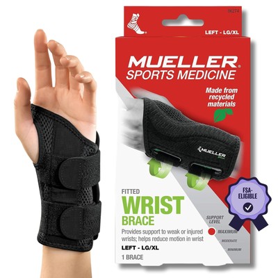 MUELLER Sports Medicine Green Fitted Wrist Brace, Wrist Pain Relief Support f...