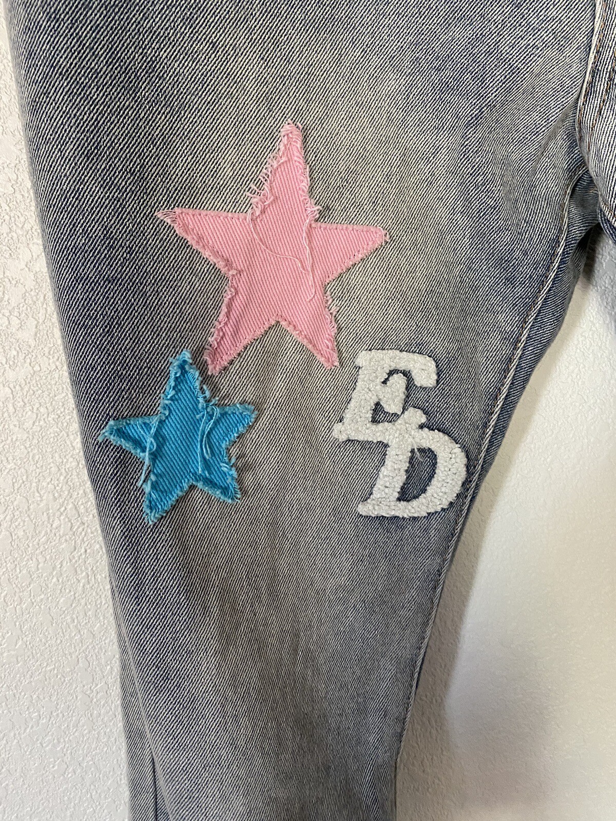 EVDR Straight  Patchwork Men Jeans - image 2