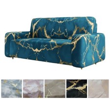 Copridivano Elasticizzato Stampa Digitale Effetto Marmo 2 3 4 Posti Vari Colori