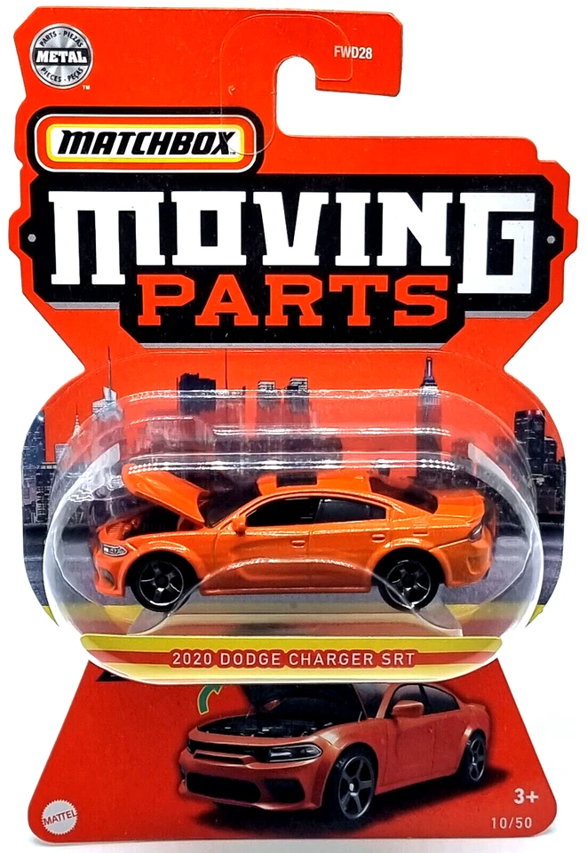 Mattel Matchbox Moving Parts Serie Auto Car HFM739 2020 Dodge Charger SRT