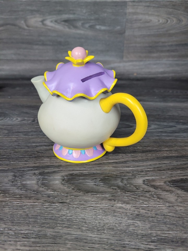 Disney Mrs Potts Teapot Coin Bank Hard Rubber Plastic Beauty & The Beast Piggy eBay