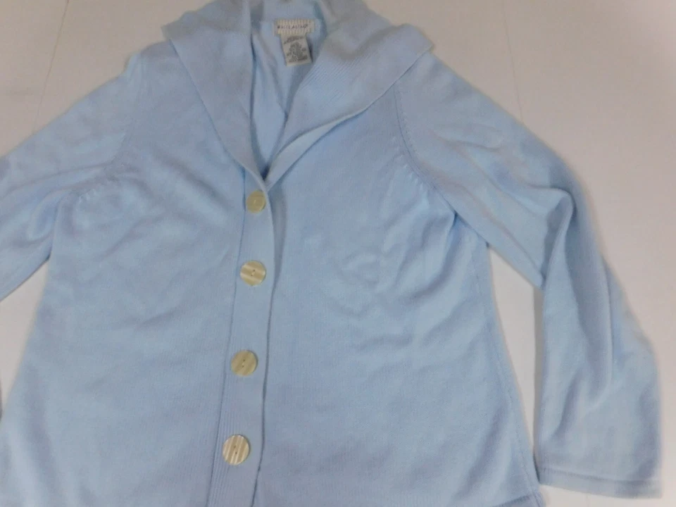 White Stag女式毛衣大号蓝色纽扣开衫 — 第 2/4 张图片