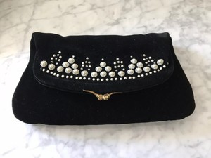 black velvet clutch purse