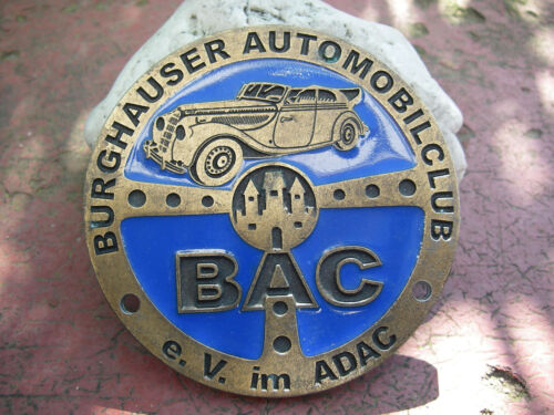 ADAC - BAC BURGHAUSER AUTOMOBILCLUB - schwere Plakette Badge Oldtimer Burghausen - Bild 1 von 1