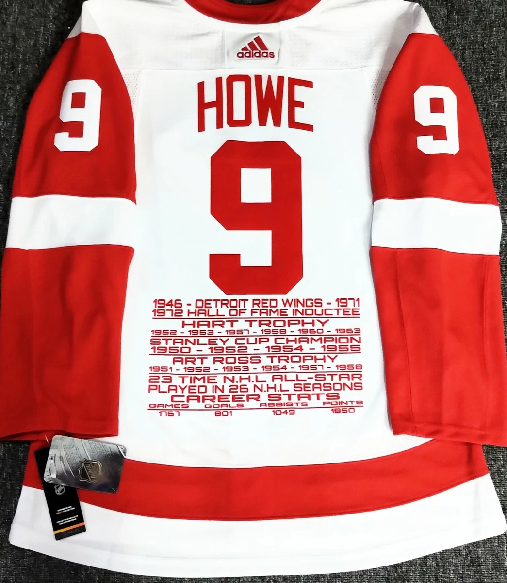 Gordie Howe Red Wings signed authentic hockey jersey fight strap