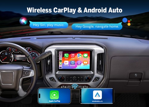 Carplay For 2014-2018 Chevrolet Silverado GMC Sierra Android 13 Car Stereo Radio - Picture 4 of 24