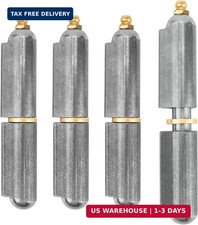 4 Pcs 4 Inch BBQ Smoker Bullet Weld on Hinges, Heavy Duty Weldable Carbon Steel
