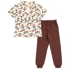 Disney Mickey Mouse Toddler Boys Polo Shirt and Fleece Jogger Pants Outfit