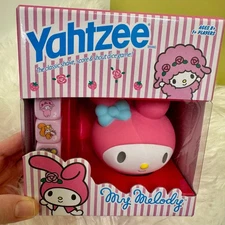 Sanrio Yahtzee My Melody Dice Game Easter Basket Hello Kitty Dice Cup NIB