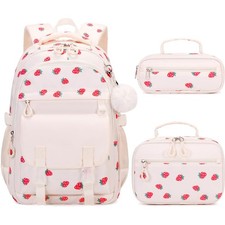 Scothen Backpack for Girls, 3PCS Girls Backpack for School with Lunch Bag Pen...