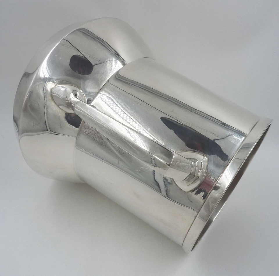 Bezaubernder Sektkühler Champagner Wein Kühler Jugendstil Wellner versilbert - Bild 3 von 4