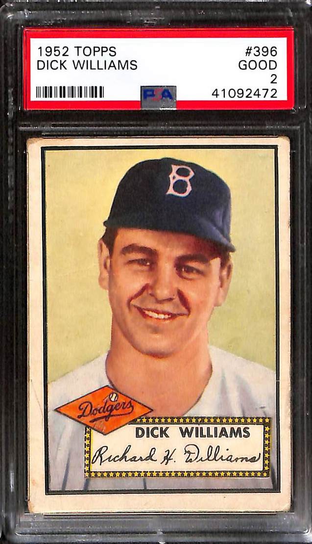 1952 Topps #396 DICK WILLIAMS PSA 2 Good 41092472