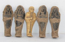 5 PHARAONIC UNIQUE OF HANDMADE ANCIENT EGYPTIAN USHABTI Shabti Statues (JK)