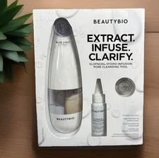 BeautyBio GLOfacial Deep Pore Cleansing Facial Device + Blue Light NIB $200 MSRP