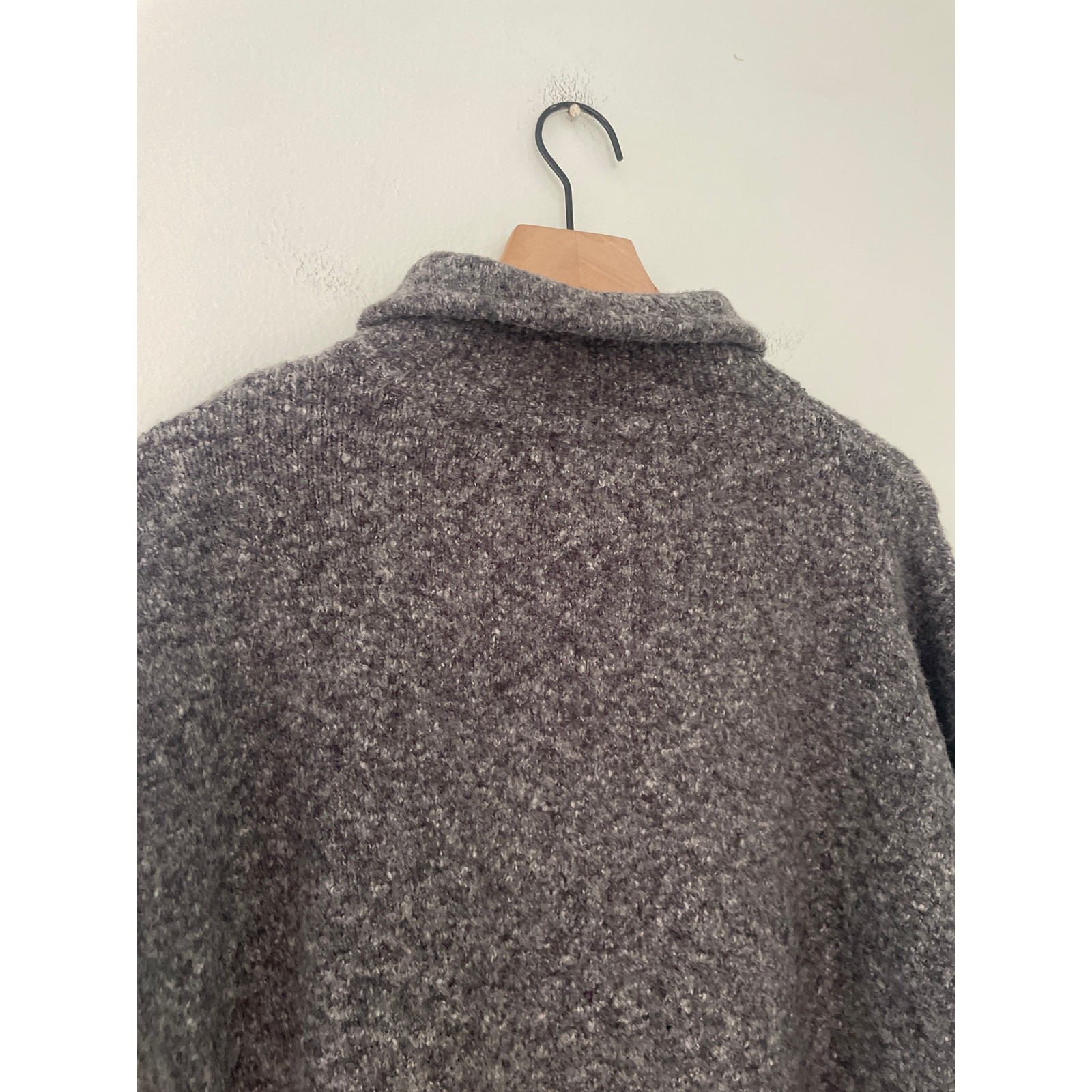 French Connection Gray Wool Collared Sweater Medi… - image 6