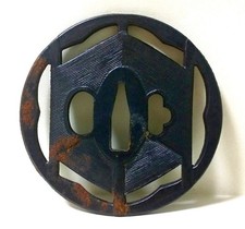 TSUBA　Iron Tsuba　Hand guard for Japanese sword　#687