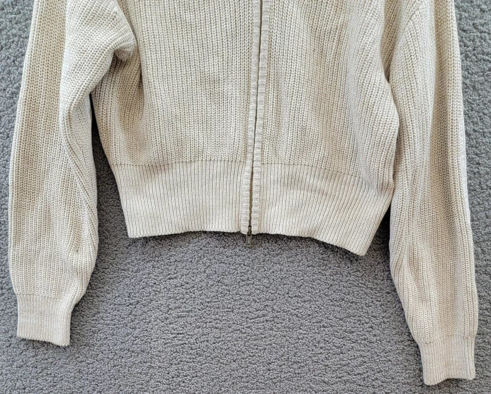BASS OUTDOOR Funnel-Neck Zippered Sweater Women's S Oatmeal Heather Long Sleeve - Image 4 of 4