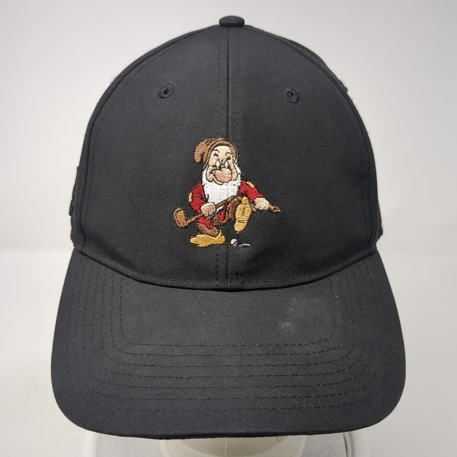 Grumpy Strapback Baseball Hat Solid Black One Siz… - image 2