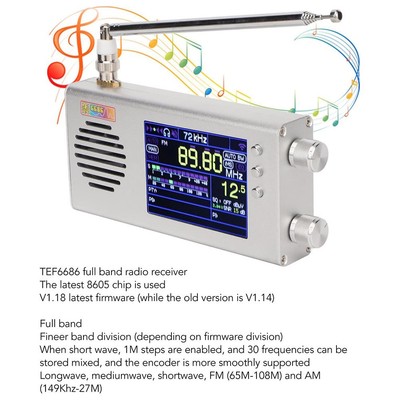 NEU TEF6686 Plus Full Band Radio 2. Gen erweiterte Funktionen V1 18 Firmware