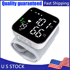 Digital Wrist Blood Pressure Monitor Automatic Cuff with LED Display Heart Rate