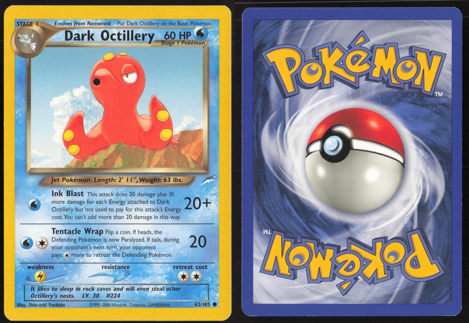 Pokemon TCG | Dark Octillery 62/105 | Neo Destiny Common | Lightly Played