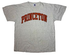 Vintage Russell Athletic Princeton Tigers T Shirt Gray Mens L Usa Made Rec Gym
