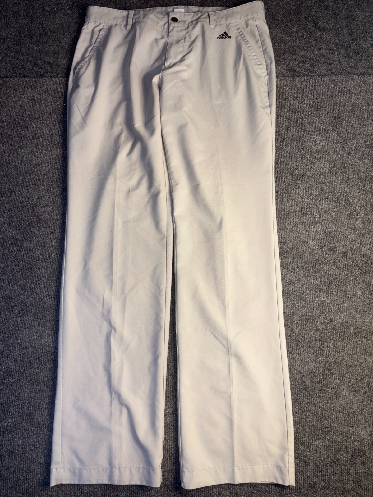 Adidas Golf Pants Men's 34x32 Gray Climalite 3 Stripes Pockets Straight Leg thumbnail 3