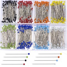 Sewing Pins 800 PCS Straight Quilting 1.6 in Glass inches, Black